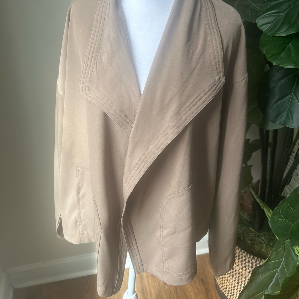 Taupe Polyester Spandex Fabric